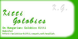 kitti golobics business card